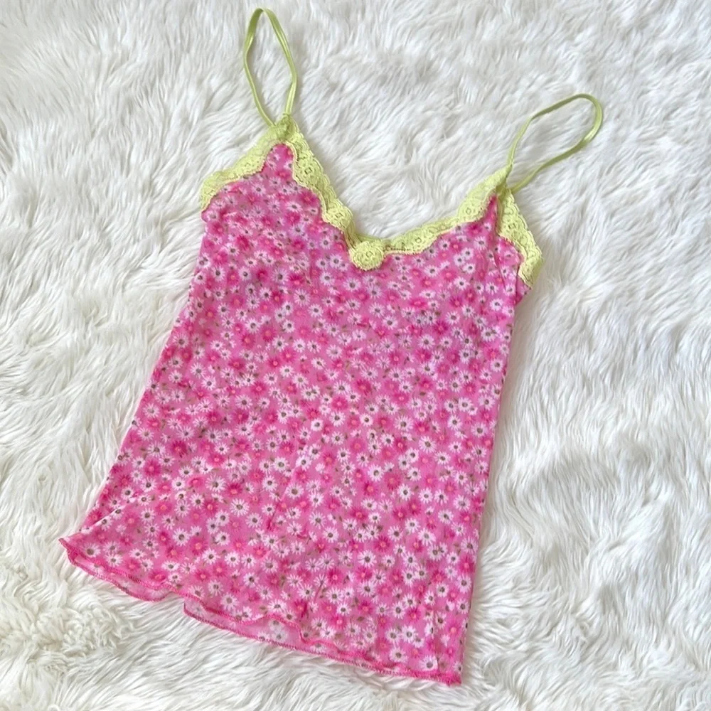 Victoria’s Secret Floral Mesh Cami - Picture 1 of 5
